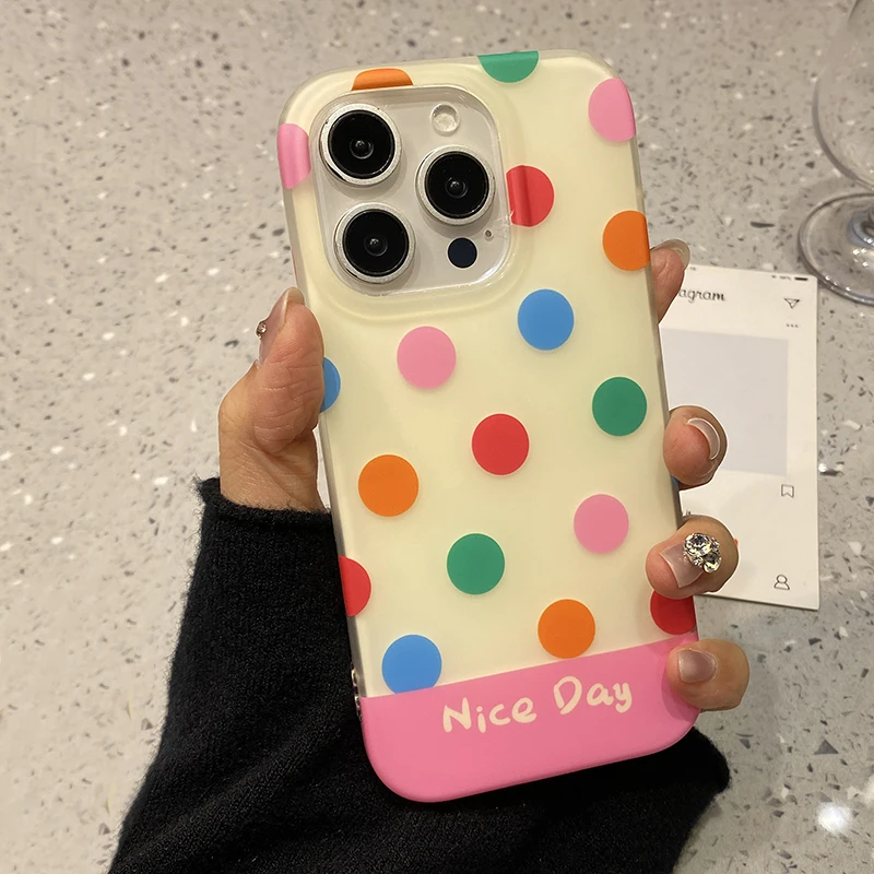 Stylish Cute Polka Dot IMD TPU Case For iPhone 16 15 14 13 Pro Max Glossy Phone Back Cover
Stylish Cute Polka Dot IMD TPU Case For iPhone 16 15 14 13 Pro Max Glossy Phone Back Cover
