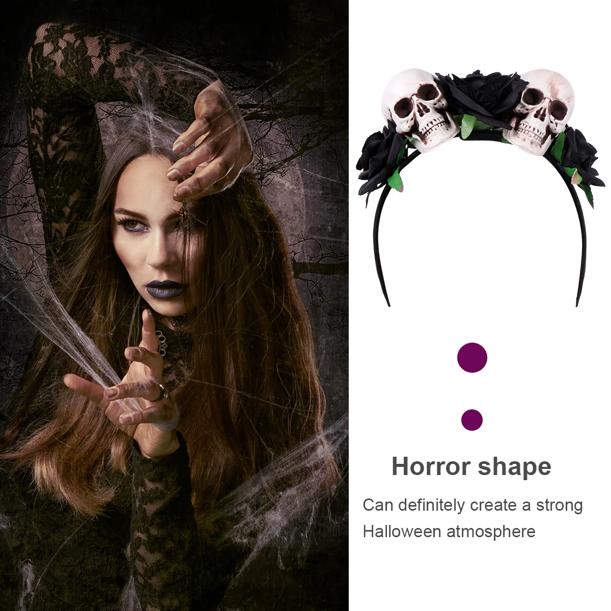 Skull Headband Black Elastic Halloween Hair Hoop For Party Masquerade Carnival Decor Festival Gift Accessory
Skull Headband Black Elastic Halloween Hair Hoop For Party Masquerade Carnival Decor Festival Gift Accessory