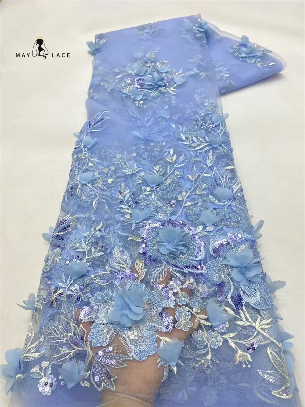 Latest African 3D Flower Lace Fabric Embroidery French Mesh Lace Fabric With Sequins Groom Nigerian Tulle Lace For Party Dress
Latest African 3D Flower Lace Fabric Embroidery French Mesh Lace Fabric With Sequins Groom Nigerian Tulle Lace For Party Dress