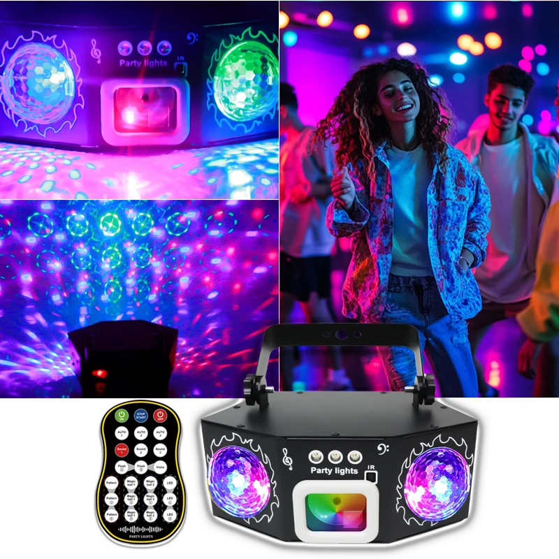 HCWE Double-Headed Disco Ball Projector with Remote Control RGB Laser Lights for Home Entertainment Party Halloween Wedding
HCWE Double-Headed Disco Ball Projector with Remote Control RGB Laser Lights for Home Entertainment Party Halloween Wedding