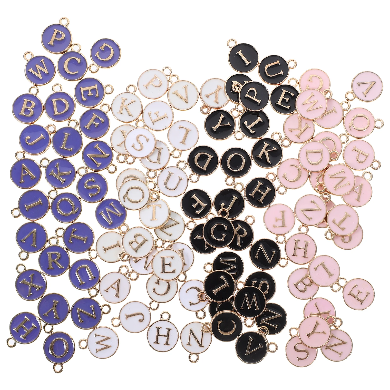 104 Pcs Letter Pendant Alloy Charms Pink Purple Black White Diy Jewelry Making Bracelet Necklace Earrings Accessories
104 Pcs Letter Pendant Alloy Charms Pink Purple Black White Diy Jewelry Making Bracelet Necklace Earrings Accessories