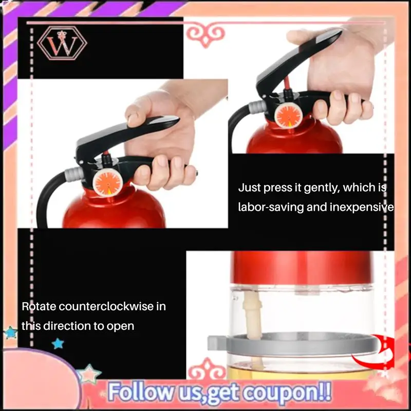 Upgraded 2L Fire Extinguisher Wine Drink Dispenser Party Beer Water Dispenser Beer Barrels Bar Beverage Liquor Drink Dispenser
Upgraded 2L Fire Extinguisher Wine Drink Dispenser Party Beer Water Dispenser Beer Barrels Bar Beverage Liquor Drink Dispenser