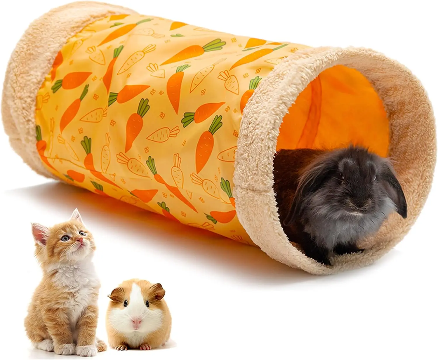Small Animal Tunnel Tube House for Bunny Guinea Pig Hamster Ferret - Soft Fleece Foldable Hideout for Playing Sleeping
Small Animal Tunnel Tube House for Bunny Guinea Pig Hamster Ferret - Soft Fleece Foldable Hideout for Playing Sleeping