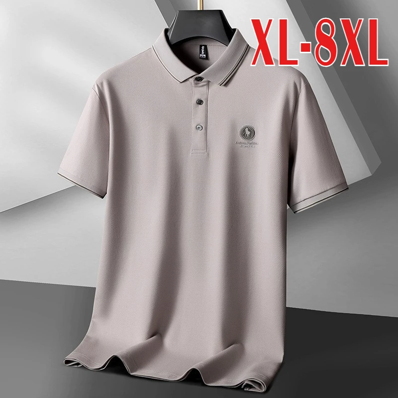 2025 Cotton Summer Short Sleeve Men's Polo Shirts Luxury Solid Color Turn Down Collar Casual Male T-shirts Plus Size 7XL 8XL
2025 Cotton Summer Short Sleeve Men's Polo Shirts Luxury Solid Color Turn Down Collar Casual Male T-shirts Plus Size 7XL 8XL