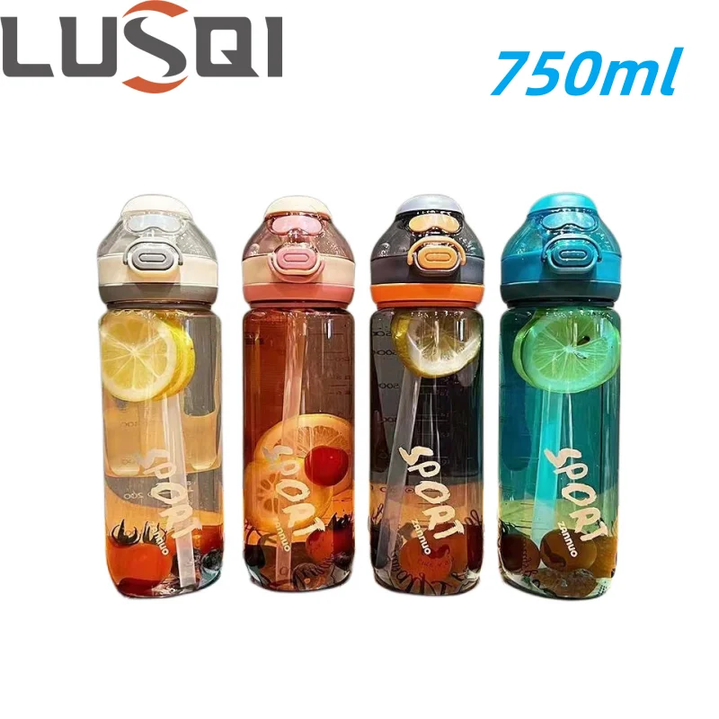LUSQI 750ML High Color Value Portable Double Drinking With Straw Portable Cup Simple Fitness Sports Water Bottle Gift Cups
LUSQI 750ML High Color Value Portable Double Drinking With Straw Portable Cup Simple Fitness Sports Water Bottle Gift Cups