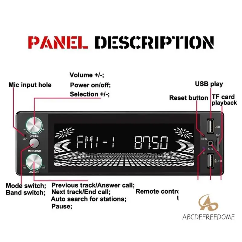 1Din MP3 автомобильный радиоприемник аудио стерео FM AUX входной приемник Bluetooth мультимедийный авторадиоплеер автомобильный усилитель высокой мощности
1Din MP3 автомобильный радиоприемник аудио стерео FM AUX входной приемник Bluetooth мультимедийный авторадиоплеер автомобильный усилитель высокой мощности