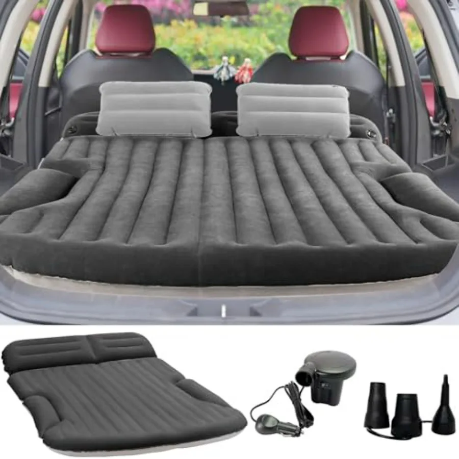 SUV Air Mattress for Travel Camping Bed, Thickened Double-Sided Flocking, Dark Gray, Includes 2 Pillows Electric Pump, Dedicate
SUV Air Mattress for Travel Camping Bed, Thickened Double-Sided Flocking, Dark Gray, Includes 2 Pillows Electric Pump, Dedicate