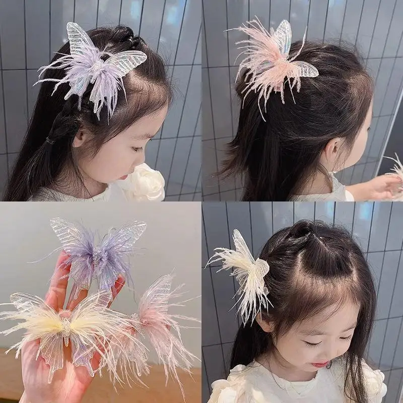 Shiny Rhinestone Butterfly Hair Clips Colorful Feather Barrette Fairy Headdress for Girl Princess Hairpins Kids Hair Accessories
Shiny Rhinestone Butterfly Hair Clips Colorful Feather Barrette Fairy Headdress for Girl Princess Hairpins Kids Hair Accessories