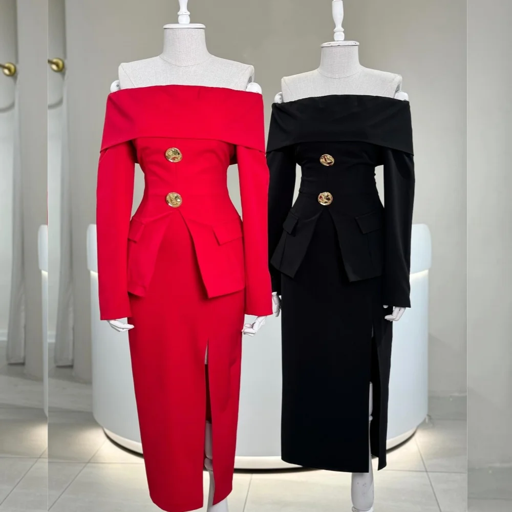 Customized Chinese Style Jersey Pocket Button Straight Off-the-shoulder Midi Dresses Bespoke Occasion Formal
Customized Chinese Style Jersey Pocket Button Straight Off-the-shoulder Midi Dresses Bespoke Occasion Formal