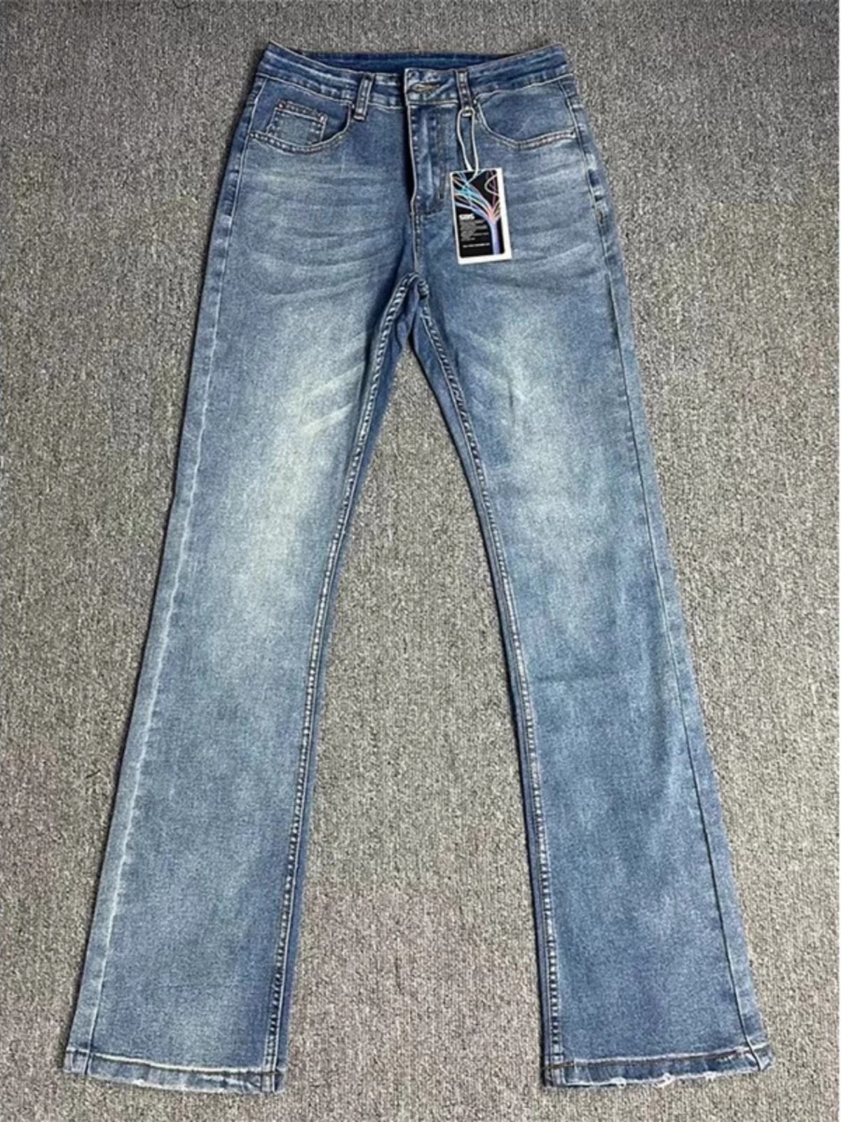 Light Blue Men's Jeans High Waist Straight Leg Trousers Spring Autumn High Street Style Slim Fit Bootcut Denim Pants
Light Blue Men's Jeans High Waist Straight Leg Trousers Spring Autumn High Street Style Slim Fit Bootcut Denim Pants