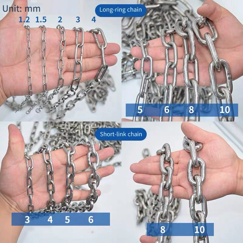 304 Stainless Steel chain,iron ring chain,Stainless steel dog leash,metal chain for drying clothes,round ring chain 1M 1.2-10mm
304 Stainless Steel chain,iron ring chain,Stainless steel dog leash,metal chain for drying clothes,round ring chain 1M 1.2-10mm