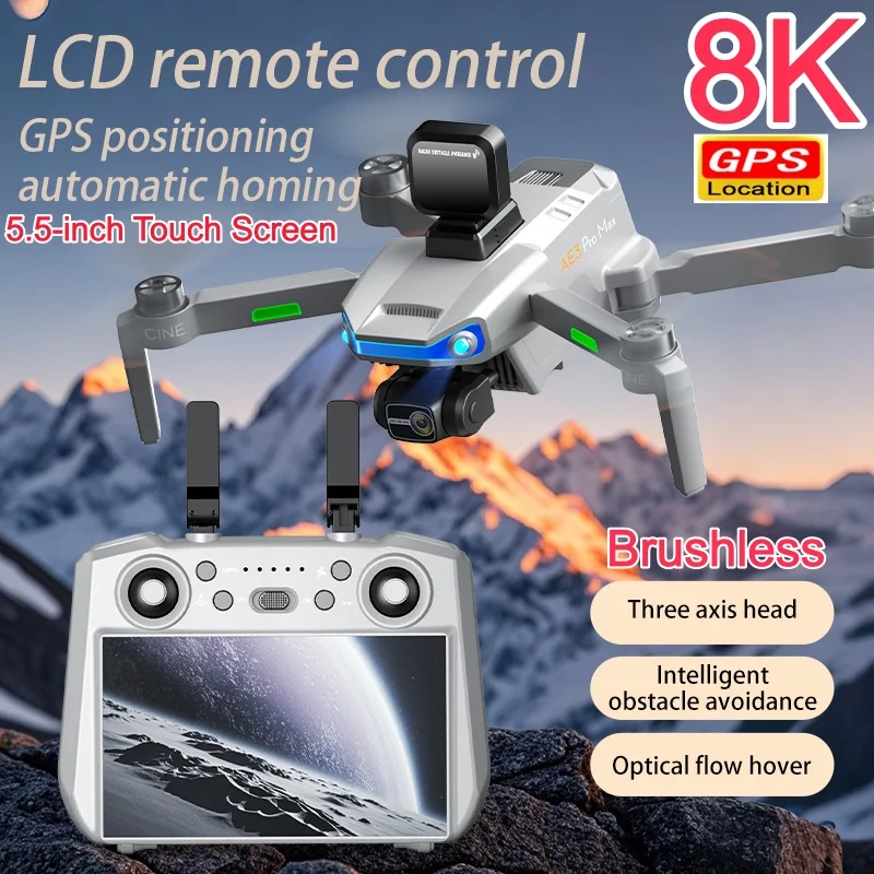 5,5-дюймовый сенсорный ЖК-экран, бесщеточный GPS-дрон, 8K ESC, двойная камера, 5G Wi-Fi FPV, 3-осевой стабилизатор, система предотвращения столкновений, квадрокоптер, радиоуправляемый дрон
5,5-дюймовый сенсорный ЖК-экран, бесщеточный GPS-дрон, 8K ESC, двойная камера, 5G Wi-Fi FPV, 3-осевой стабилизатор, система предотвращения столкновений, квадрокоптер, радиоуправляемый дрон