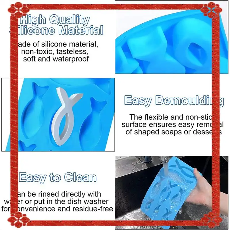 2Pcs Silicone Mould Fish Jelly Pudding Mold For Chocolate Ice-Cube Cake Pudding Cake Handmade Cooking Mould
2Pcs Silicone Mould Fish Jelly Pudding Mold For Chocolate Ice-Cube Cake Pudding Cake Handmade Cooking Mould