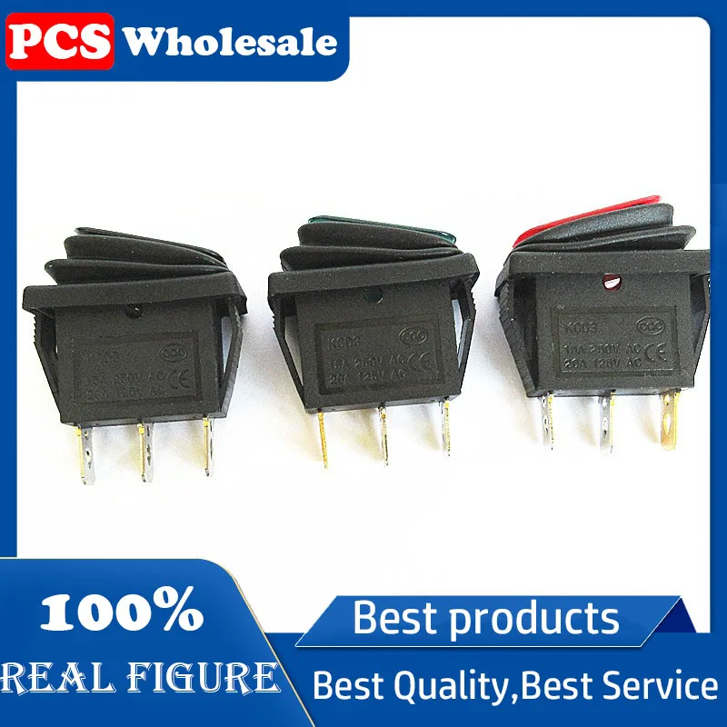 1PC KCD3 Waterproof Rocker Switch, ON-OFF, 3 Pin, 2 Position, Electrical Equipment with Lighting Power, 15A 250VAC/20A 125VAC
1PC KCD3 Waterproof Rocker Switch, ON-OFF, 3 Pin, 2 Position, Electrical Equipment with Lighting Power, 15A 250VAC/20A 125VAC