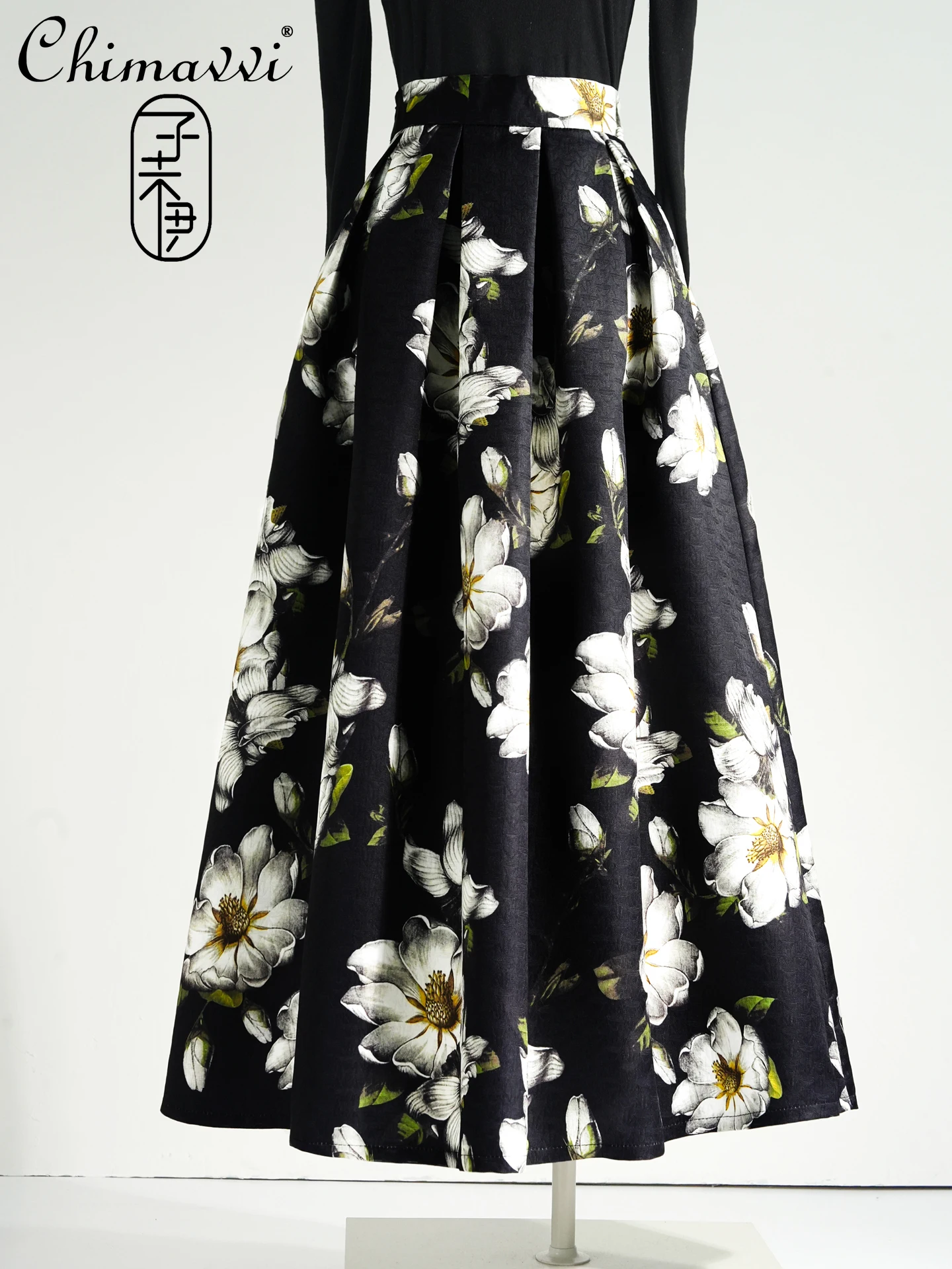 French Elegant Temperament High Waist Printed Long Skirt Vintage Fashion Commuting Versatile A-line Pleated Skirts Women Autumn
French Elegant Temperament High Waist Printed Long Skirt Vintage Fashion Commuting Versatile A-line Pleated Skirts Women Autumn