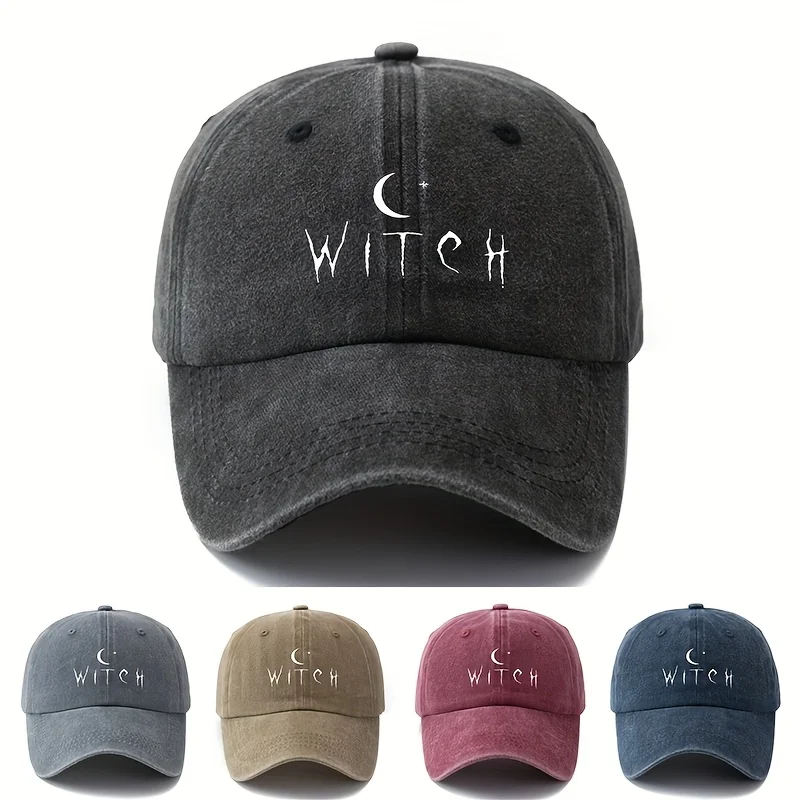 A Stylish And Versatile Unisex Printed WITCH Baseball Cap Featuring a Classic Retro Moon Pattern, Perfect for Outdoor Activities
A Stylish And Versatile Unisex Printed WITCH Baseball Cap Featuring a Classic Retro Moon Pattern, Perfect for Outdoor Activities