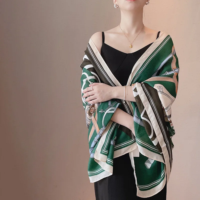 Elegant and stylish women's summer sunscreen scarf, versatile long shawl, beach conditioning scarf, spring and autumn cotton
Elegant and stylish women's summer sunscreen scarf, versatile long shawl, beach conditioning scarf, spring and autumn cotton