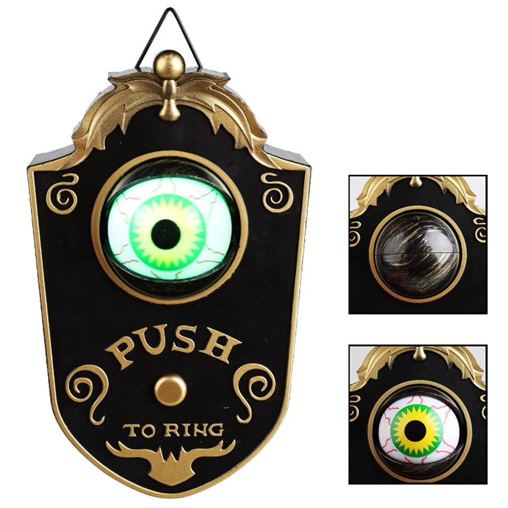 Halloween Doorbell Touchable Haunted Eyeball Doorbell, Hanging Doorbell with Sound Effects Ghost Glow Doorbell Halloween Party
Halloween Doorbell Touchable Haunted Eyeball Doorbell, Hanging Doorbell with Sound Effects Ghost Glow Doorbell Halloween Party