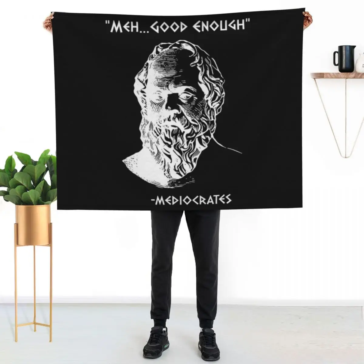 Mediocrates Meh Good Enough Sarcasm T-ShirtMediocrates Meh Good Enough Sarcasm Throw Blanket
Mediocrates Meh Good Enough Sarcasm T-ShirtMediocrates Meh Good Enough Sarcasm Throw Blanket