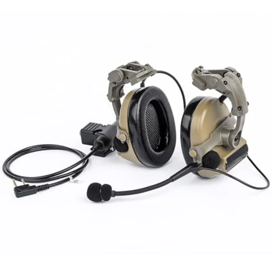 Tactical Headset with Arc rail adapter, Sound Pickup communication headset with U94 PTT Kenwo 2 Pin for Arc rail helmet Airsoft
Tactical Headset with Arc rail adapter, Sound Pickup communication headset with U94 PTT Kenwo 2 Pin for Arc rail helmet Airsoft