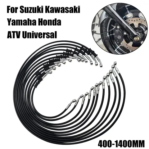 Universale 400mm-1400mm Tubo Freno Idraulico 10mm Banjo Per Suzuki Kawasaki Yamaha Honda ATV Tubo Olio Linea Cavo Intrecciato