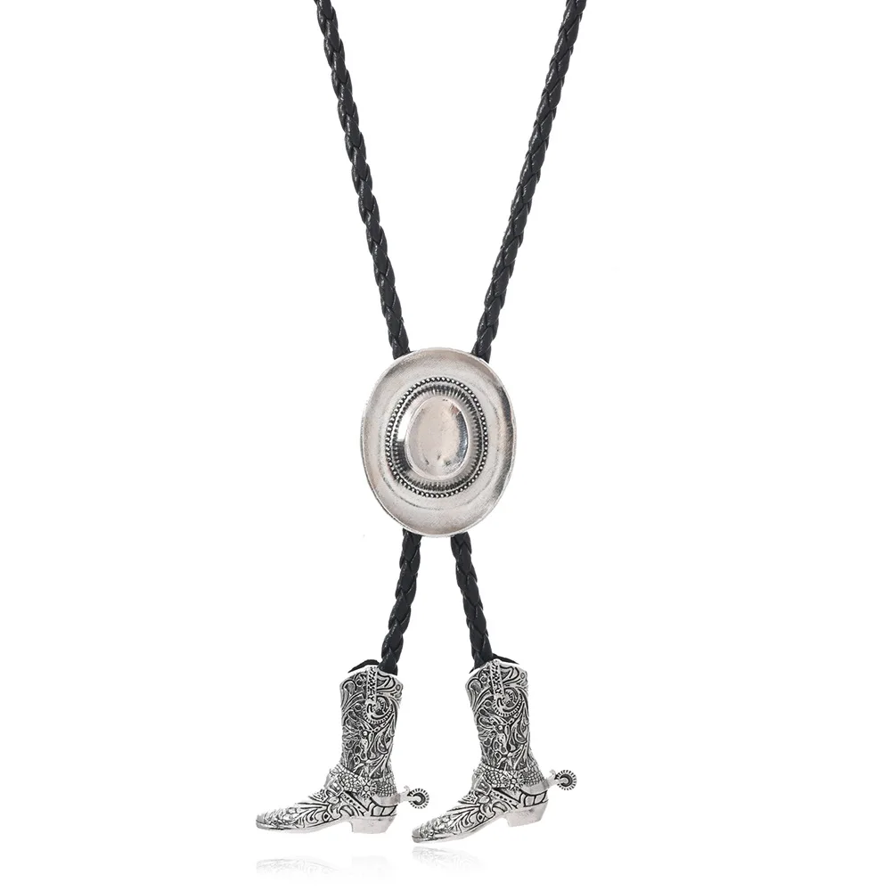 Vintage Alloy Cowboy Hat Shoe Bolo Tie PU Leather Long Sweater Chain Necktie Fashion Western Cowboy Accessory
Vintage Alloy Cowboy Hat Shoe Bolo Tie PU Leather Long Sweater Chain Necktie Fashion Western Cowboy Accessory
