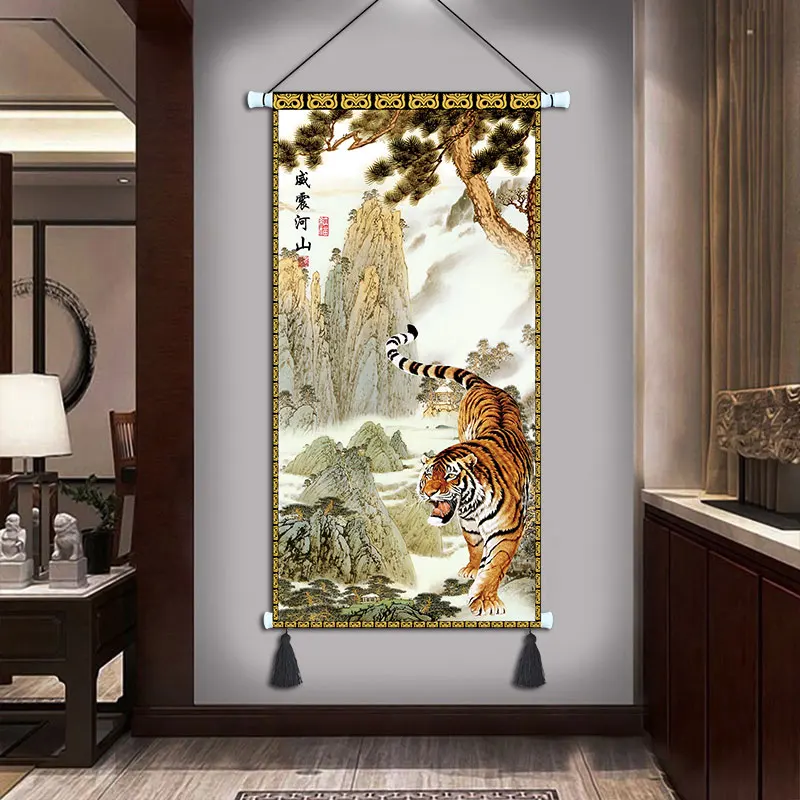 Chinese Tiger Down The Mountain Hanging Canvas Art Bedroom Study Room Decor Painting Tea House Wall Tapestry Anime Room Decor
Chinese Tiger Down The Mountain Hanging Canvas Art Bedroom Study Room Decor Painting Tea House Wall Tapestry Anime Room Decor