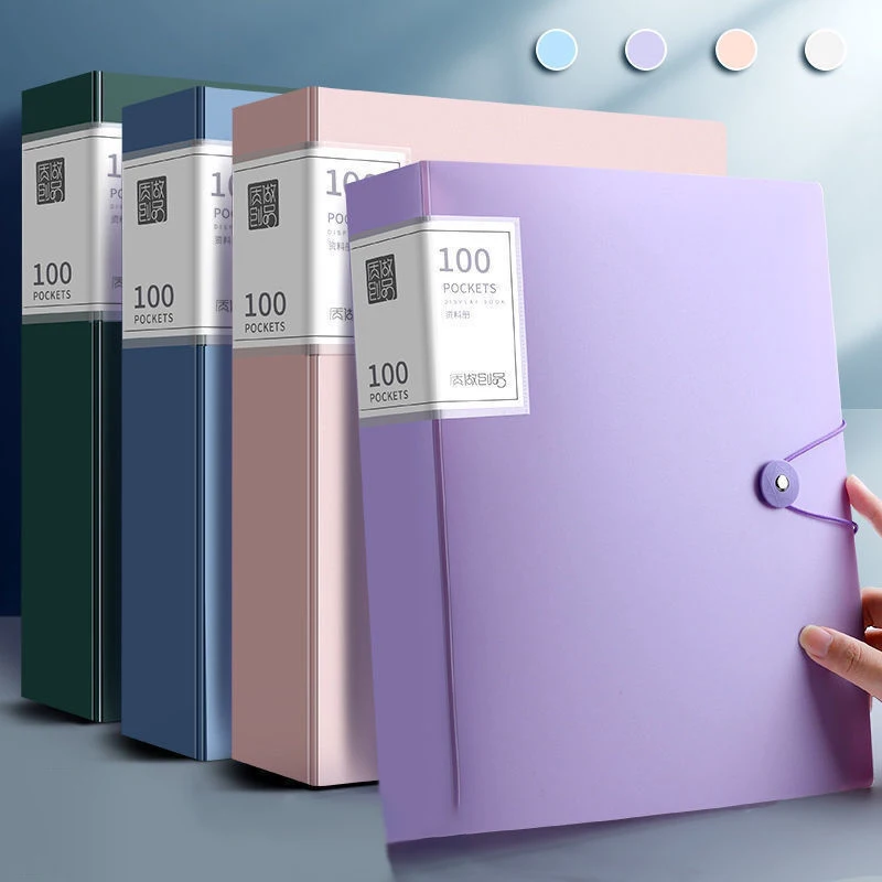 A4 Thickened Folder 100 Pages Information Book Large Capacity Diy File Folder Multifunctional Document Organizer Desktop Storage
A4 Thickened Folder 100 Pages Information Book Large Capacity Diy File Folder Multifunctional Document Organizer Desktop Storage