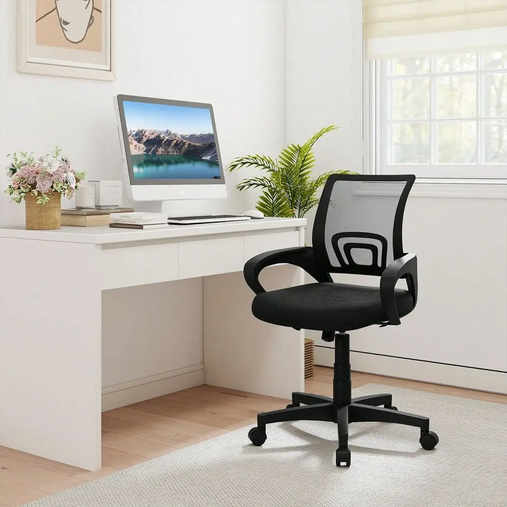 Office Chair Ergonomic Computer Desk Chair With Lumbar Support Armrests Black
Office Chair Ergonomic Computer Desk Chair With Lumbar Support Armrests Black
