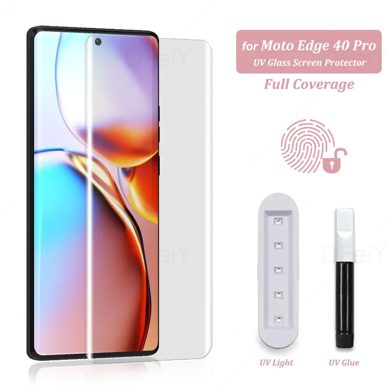 Tempered Glass Film For Motorola Edge 40 Pro Full Cover UV Screen Protector For moto edge 40 pro UV Glass
Tempered Glass Film For Motorola Edge 40 Pro Full Cover UV Screen Protector For moto edge 40 pro UV Glass