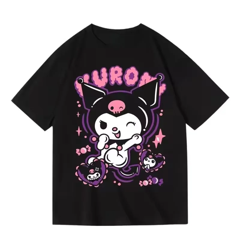 Kawaii Fashion Kuromi Men's and Women's T-shirt Cute Cartoon Character Printed Round Neck Short Sleeve Hot Selling Top
Kawaii Fashion Kuromi Men's and Women's T-shirt Cute Cartoon Character Printed Round Neck Short Sleeve Hot Selling Top