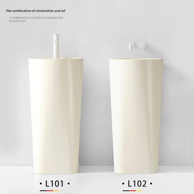 Cream ceramic column basin integrated floor-to-ceiling bathroom balcony small apartment courtyard outdoor vertical
Cream ceramic column basin integrated floor-to-ceiling bathroom balcony small apartment courtyard outdoor vertical