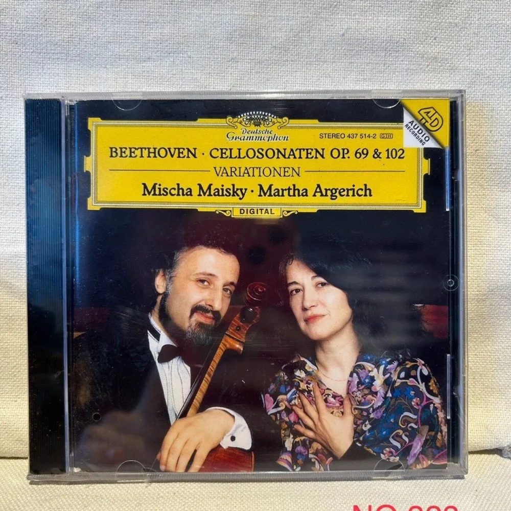 Classical Music CD Album Beethoven Cello Sonata Performed by Mischa Maisky and Martha Argerich
Classical Music CD Album Beethoven Cello Sonata Performed by Mischa Maisky and Martha Argerich
