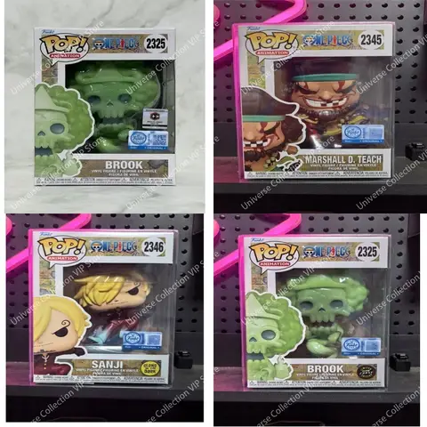 Official Funko Pop One Piece Sanji Brook Black Pants Rare Chase Limited Variant Vinyl Figure Desktop Ornament Collection Gift