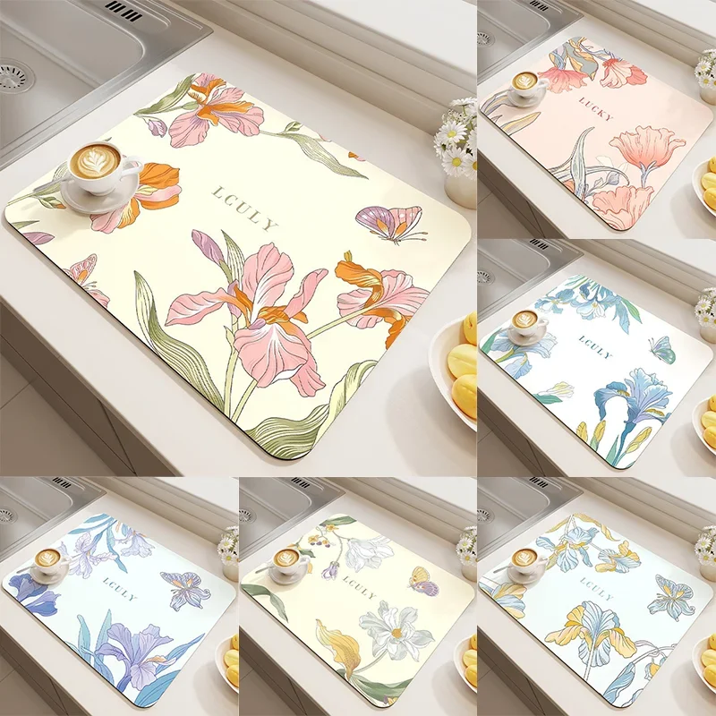 Flower Fresh Draining Pad Placemat for Dining Table Kitchen Sink Waterproof and Anti Slip Pad Coffee Table Mat
Flower Fresh Draining Pad Placemat for Dining Table Kitchen Sink Waterproof and Anti Slip Pad Coffee Table Mat