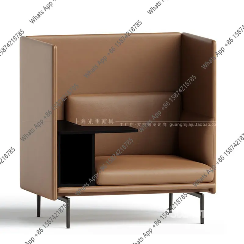 Modern minimalist library sitting area single with small table board high back sofa office reception sofa chair
Modern minimalist library sitting area single with small table board high back sofa office reception sofa chair