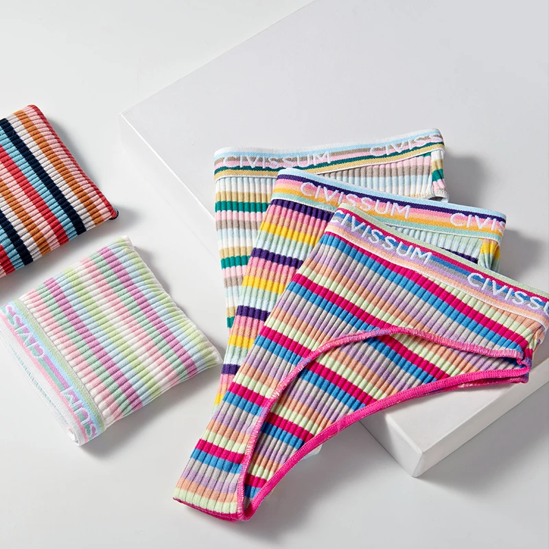 3PCS/Set Women's Cotton Half Hip Underwear Women's Low Rise Underwear Sexy Striped Underwear Girls' Cute Underwear
3PCS/Set Women's Cotton Half Hip Underwear Women's Low Rise Underwear Sexy Striped Underwear Girls' Cute Underwear