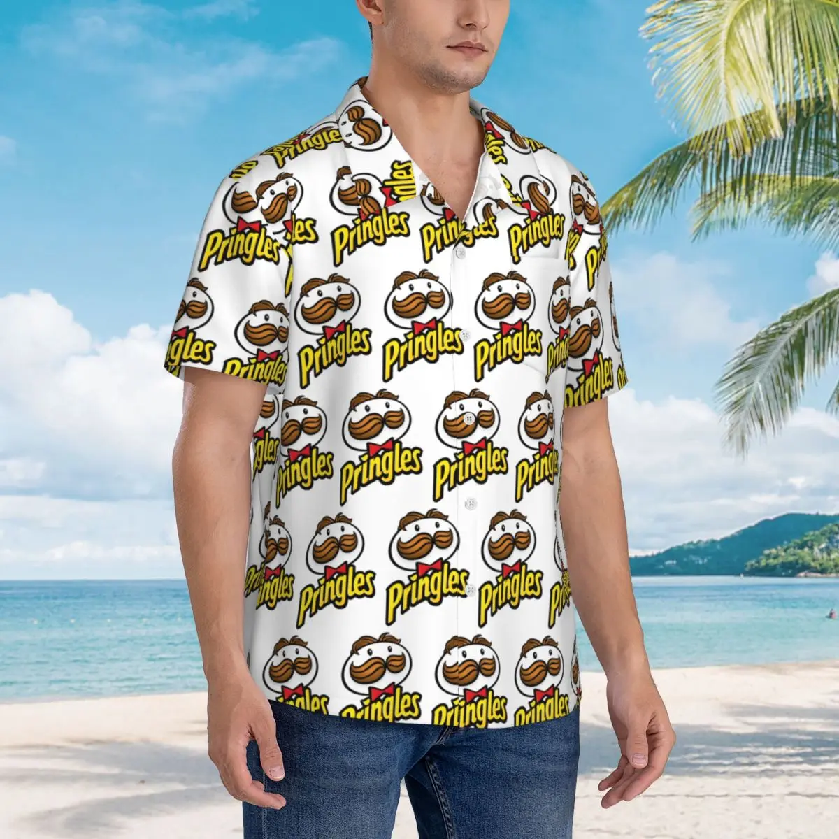 Potato Crisps Chips Pringles Print Hawaiian Shirts Casual Men Short Sleeve Shirt for Summer Beach Men's Button Tops
Potato Crisps Chips Pringles Print Hawaiian Shirts Casual Men Short Sleeve Shirt for Summer Beach Men's Button Tops