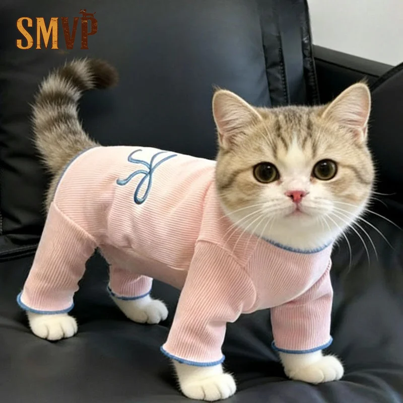 Summer Breathable Cat Bodysuit Sweet and Adorable Soft Ribbed Four-Legged Belly Cover Pajama for Cats Anti-Shedding Pet Clothing
Summer Breathable Cat Bodysuit Sweet and Adorable Soft Ribbed Four-Legged Belly Cover Pajama for Cats Anti-Shedding Pet Clothing