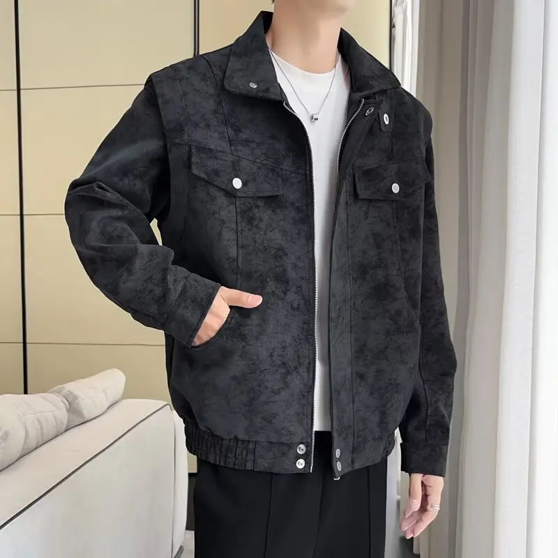 Retro American Dyeing Motorcycle Jaet Men's Spring Autumn Trendy High-End Feeling Haome Stand Collar Baseball orm Wo...
Retro American Dyeing Motorcycle Jaet Men's Spring Autumn Trendy High-End Feeling Haome Stand Collar Baseball orm Wo...