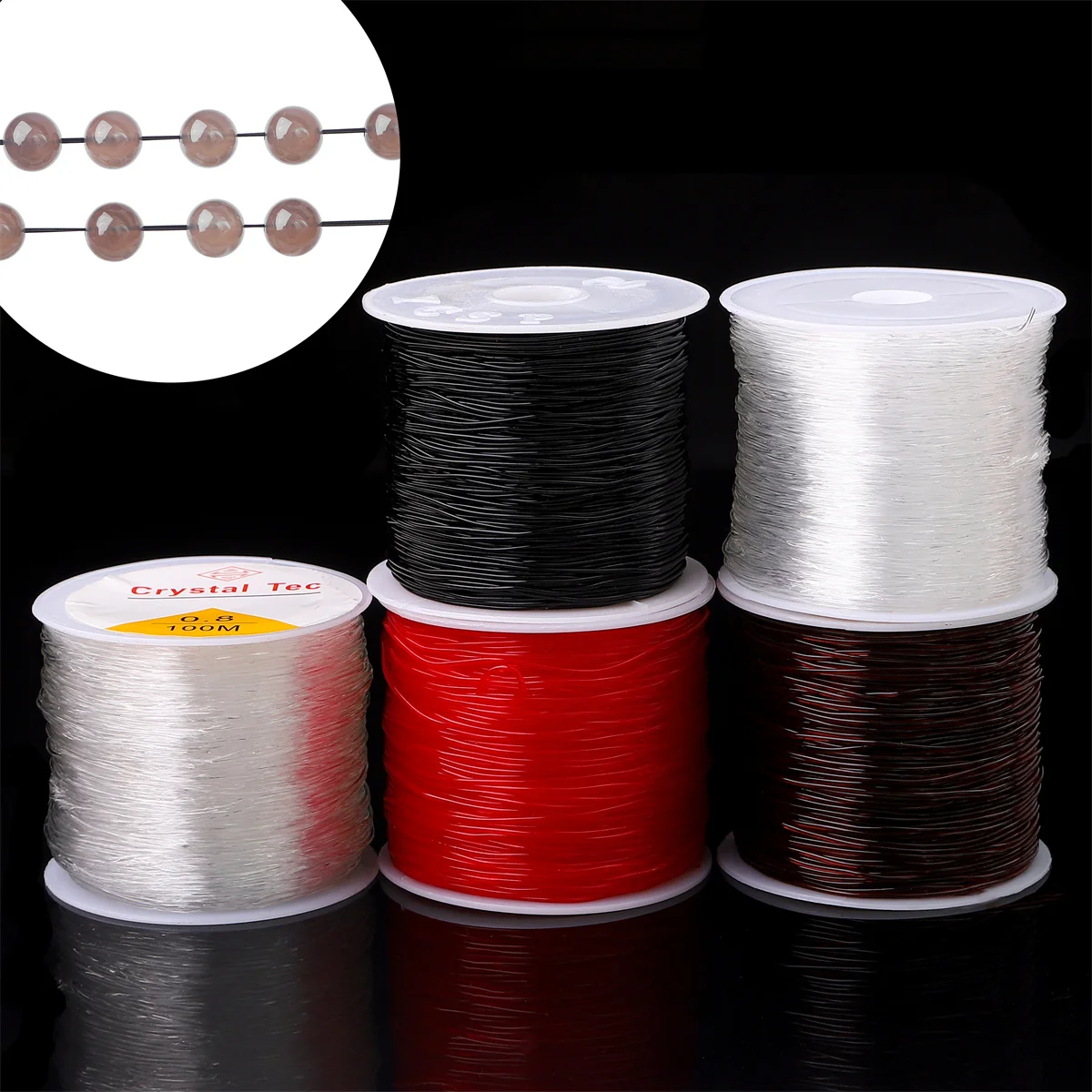 45-100M/Roll 0.5/0.6/0.8/1.0MM Stretchy Elastic Rope Cord Crystal String For Jewelry Making Beading Bracelet Wire Thread Rope
45-100M/Roll 0.5/0.6/0.8/1.0MM Stretchy Elastic Rope Cord Crystal String For Jewelry Making Beading Bracelet Wire Thread Rope