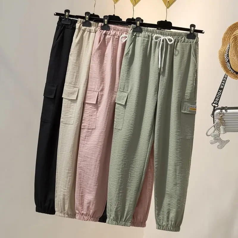 Women Cargo Harem Pants Side Pockets Ribbons Black Hip Hop Casual Female Joggers Trousers Fashion Streetwear Women's Pant A06
Women Cargo Harem Pants Side Pockets Ribbons Black Hip Hop Casual Female Joggers Trousers Fashion Streetwear Women's Pant A06