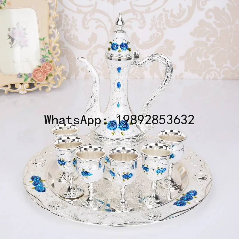 b20Retro Palace Wine Set Wedding Decor Alloy Golden Silver Flagon Set Home Decor
b20Retro Palace Wine Set Wedding Decor Alloy Golden Silver Flagon Set Home Decor