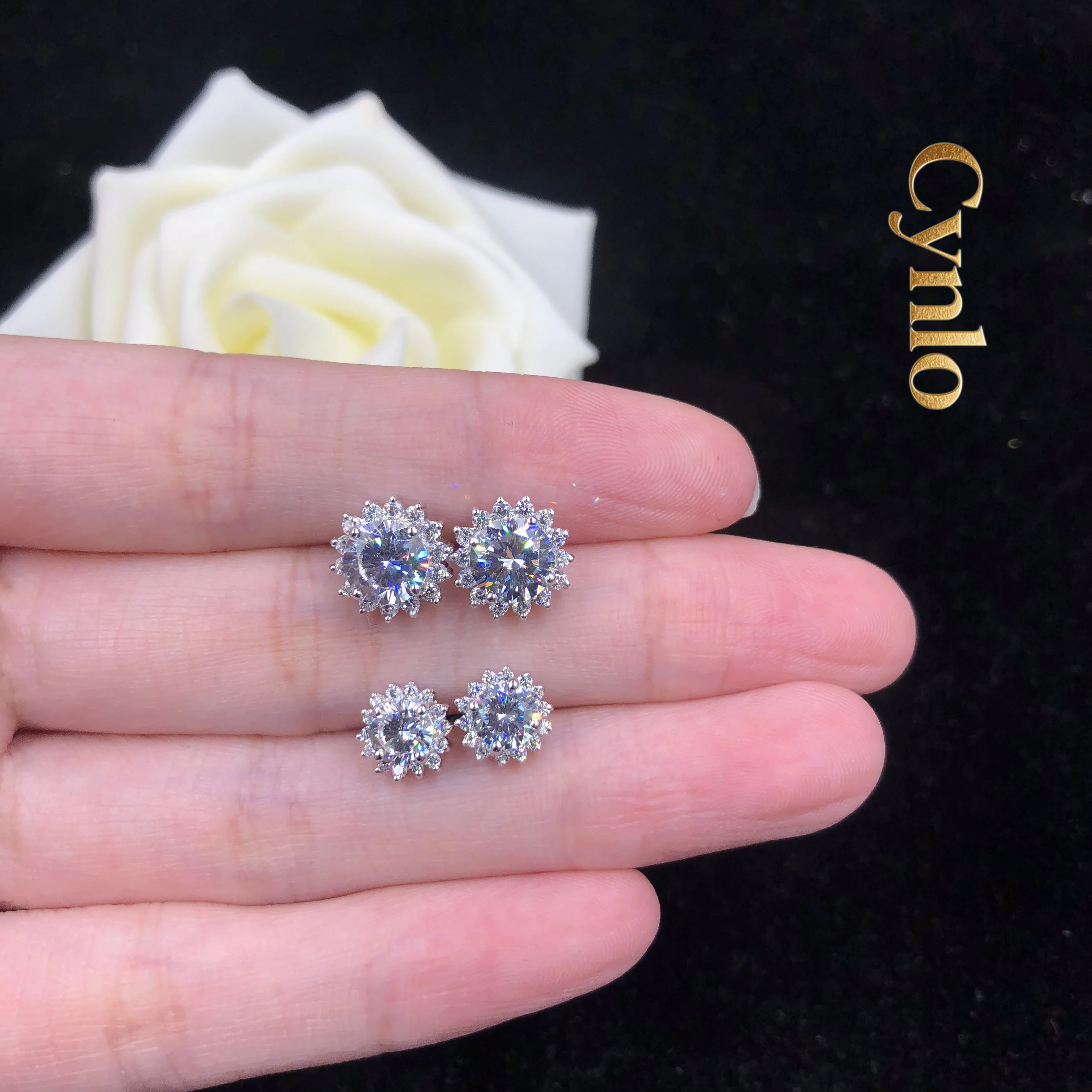 Cynlo Jewelry Starry 0.5,1Ct/each 5.0,6.5mm D Color VVS1 Moissanite Earring Diamond Stud Earrings PT950 Stud Earrings E032
Cynlo Jewelry Starry 0.5,1Ct/each 5.0,6.5mm D Color VVS1 Moissanite Earring Diamond Stud Earrings PT950 Stud Earrings E032