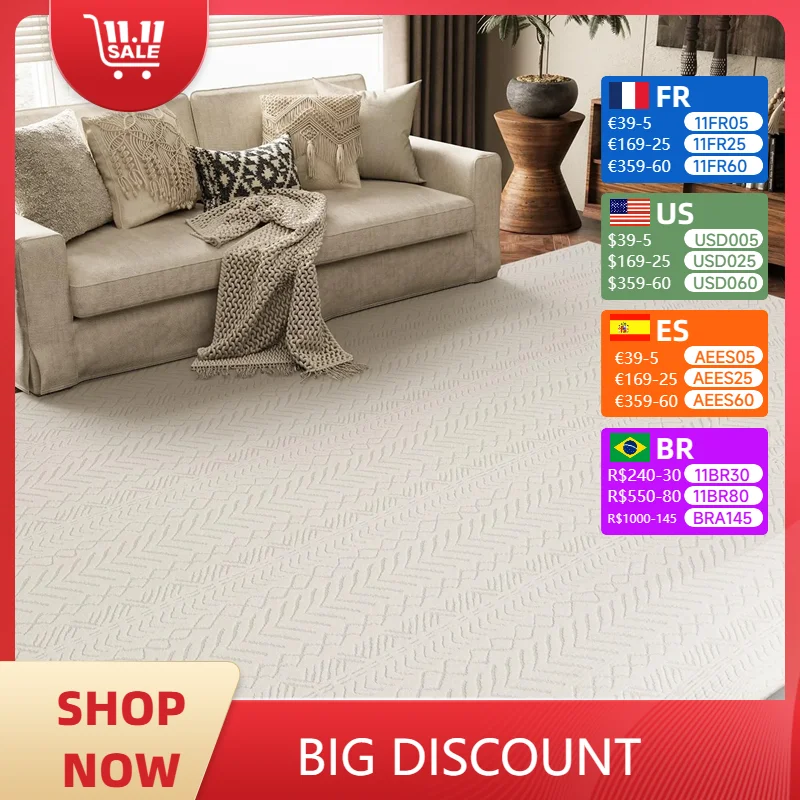 Carpet for Living Room Modern Simple Light Luxury Sofa Coffee Table Mat Cream Style Velvet Large Area Home Bedroom Rug Ковер 양탄자
Carpet for Living Room Modern Simple Light Luxury Sofa Coffee Table Mat Cream Style Velvet Large Area Home Bedroom Rug Ковер 양탄자