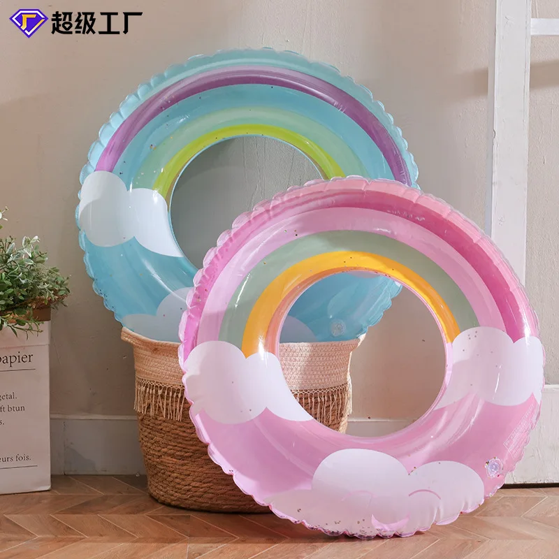 Sequin Cloud Rainbow Swimming Ring Thickened Kids Inflatable Underarm Ring Cute Safe Swimming Equipment for Summer Water Play
Sequin Cloud Rainbow Swimming Ring Thickened Kids Inflatable Underarm Ring Cute Safe Swimming Equipment for Summer Water Play