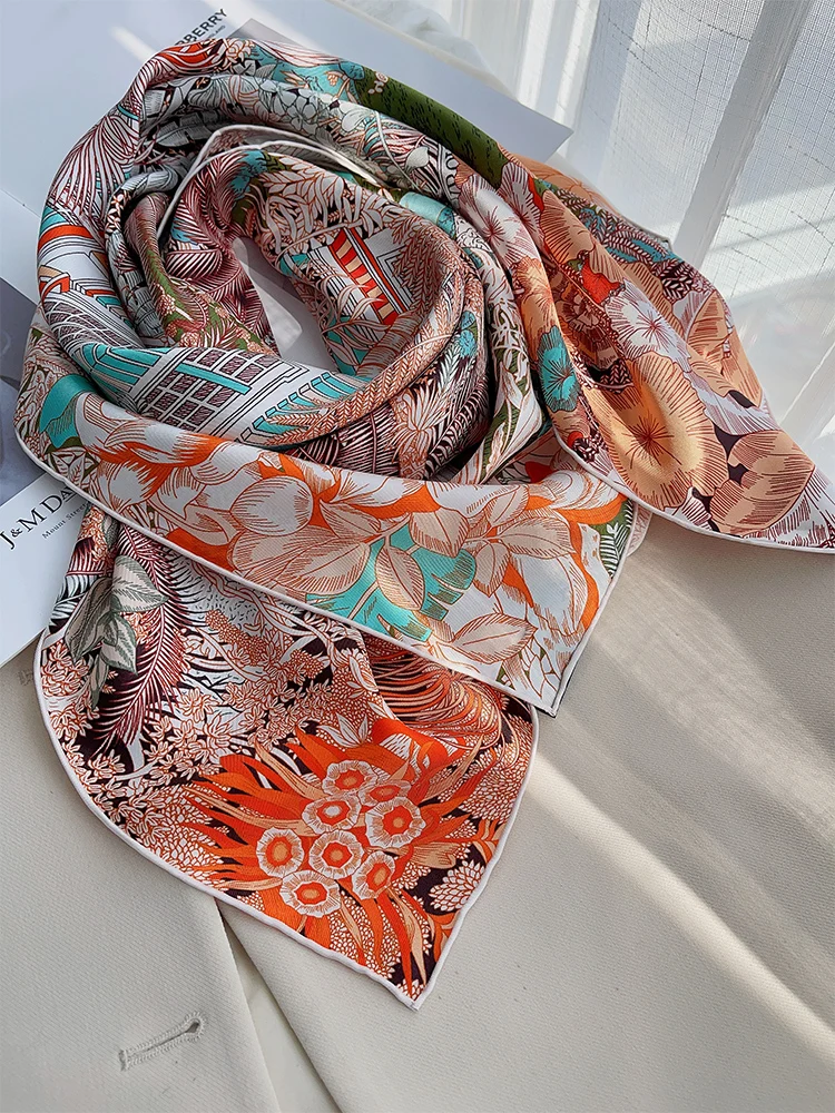 Silk Scarf Luxury Designers Hand Rolled Bandanas 90CM Square Neck Scarves Head Hair Bandannas Bag Decoration 90CM Shawls
Silk Scarf Luxury Designers Hand Rolled Bandanas 90CM Square Neck Scarves Head Hair Bandannas Bag Decoration 90CM Shawls