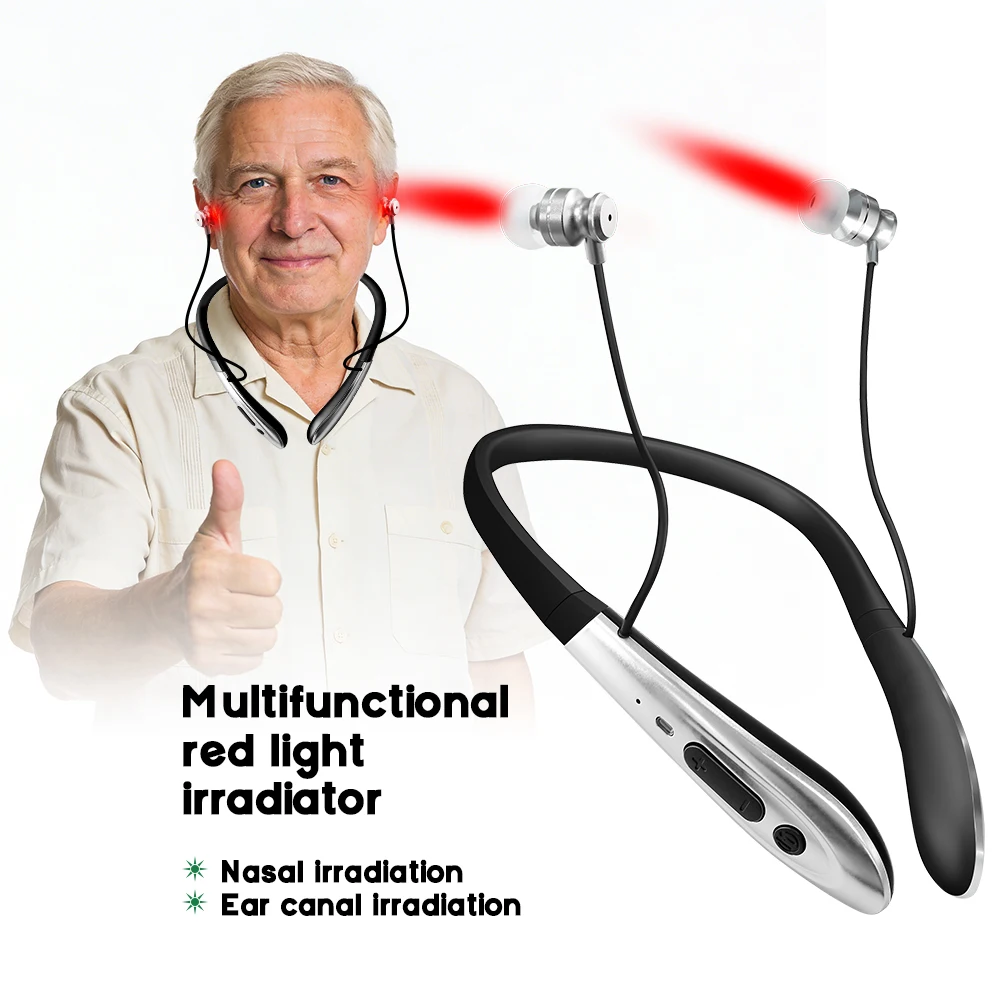 Nasal-Ear Red Light Therapy Device 650nm Alleviate otitis media assist of external auditory canal eczema reduce tinnitus
Nasal-Ear Red Light Therapy Device 650nm Alleviate otitis media assist of external auditory canal eczema reduce tinnitus