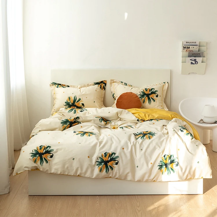 Florals Print 100% Cotton Bedding Set, Queen Size Friendly Flat Sheets Quilt Cover Sets
Florals Print 100% Cotton Bedding Set, Queen Size Friendly Flat Sheets Quilt Cover Sets
