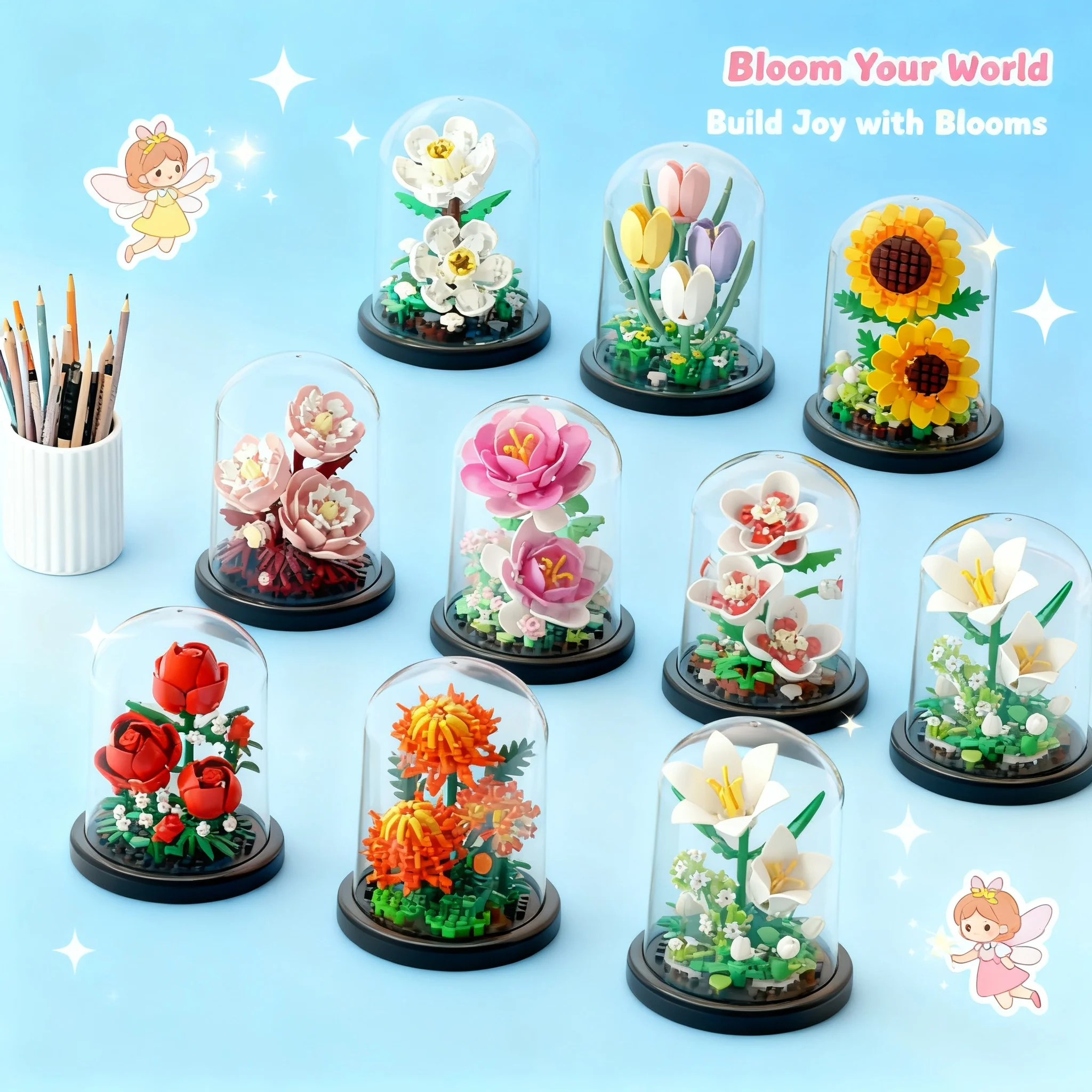 DIY Micro Building Blocks Eternal Flower Potted Plant Bouquet Bonsai Home Decoration Model Puzzle Toys Kids Christmas Birthday
DIY Micro Building Blocks Eternal Flower Potted Plant Bouquet Bonsai Home Decoration Model Puzzle Toys Kids Christmas Birthday